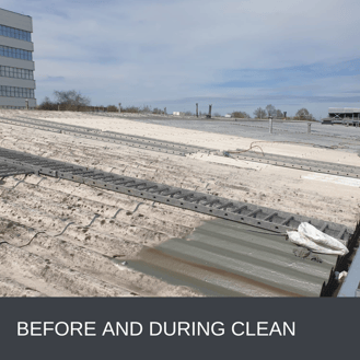 John lewis gutter before and clean 