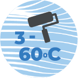Application temperature: 3 - 60 temperature