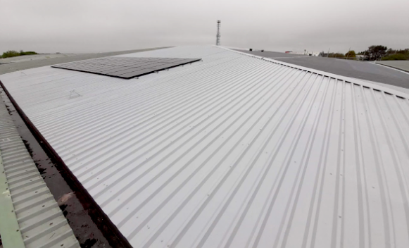 coated industrial metal roof