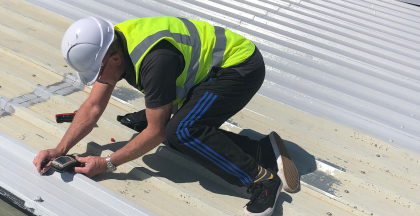 Site support for industrial roof repairs