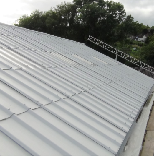Industrial metal pitched roofs
